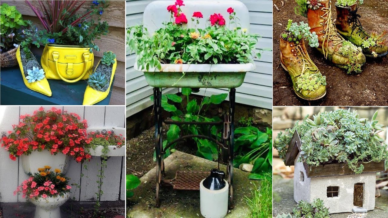 65+unusual flower pots and unusual garden ideas ideas to get inspiration your home
