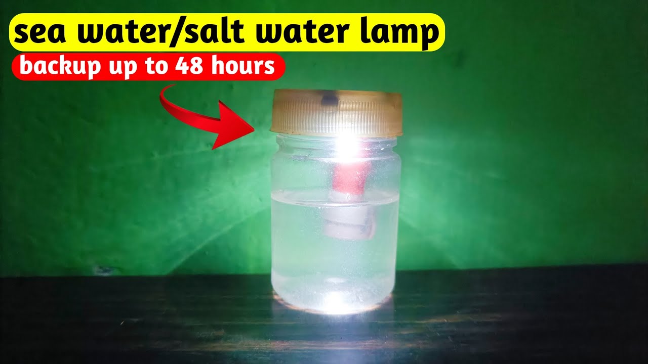 how to make sea water/salt water lamp