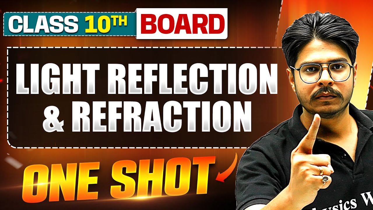 LIGHT &ndash; REFLECTION AND REFRACTION in 1 Shot: FULL CHAPTER (Theory+PYQs) | Class 10