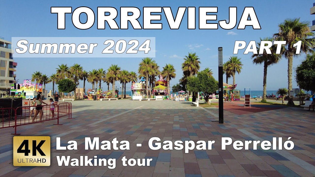La Mata (Gaspar Perrelló) - Torrevieja, part 1, Spain | Costa Blanca - Walking tour [4k 60 fps]
