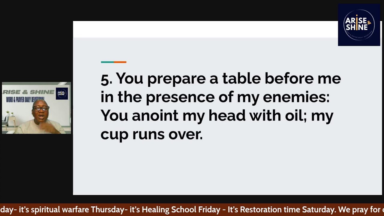 ARISE & SHINE DAILY DEVOTIONAL || THURSDAY MARCH 5TH  || HEALING SCHOOL