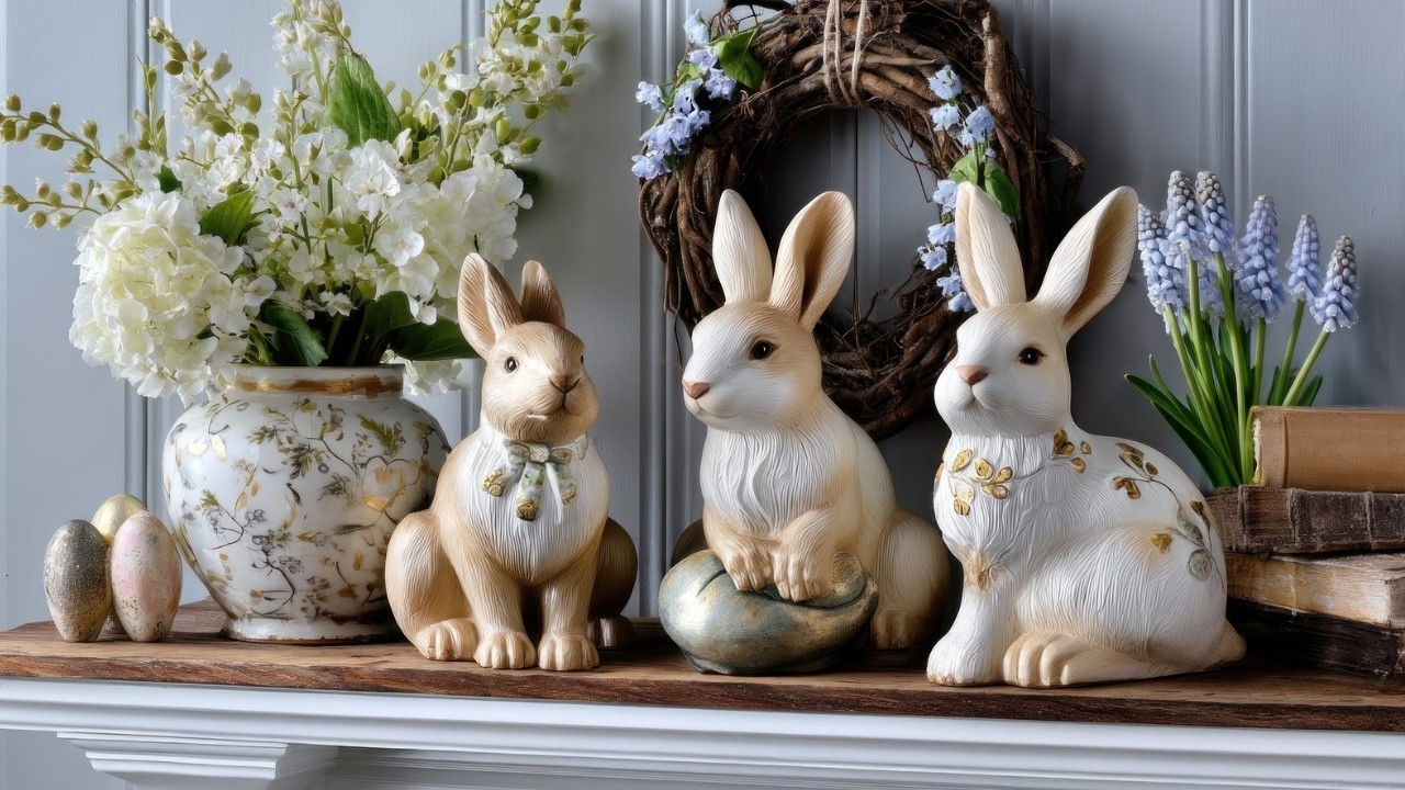 Pastel Easter Decor Inspiration 🌸 Elegant Farmhouse Bunny & Spring Home Ideas
