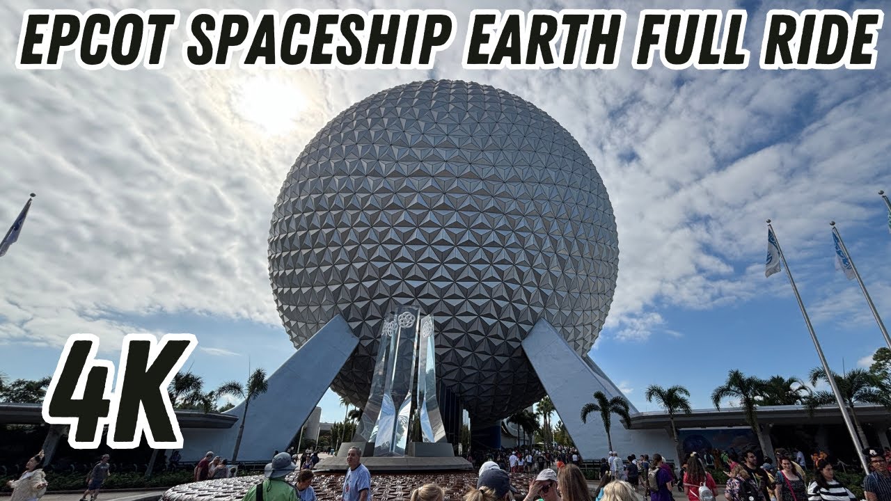 Spaceship Earth Epcot Full Ride POV 4K: Walt Disney World
