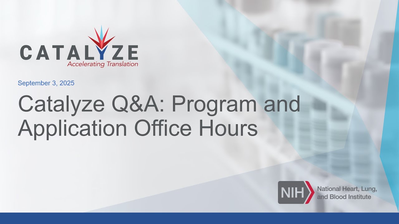 Catalyze Q&A: Program and Application Office Hours