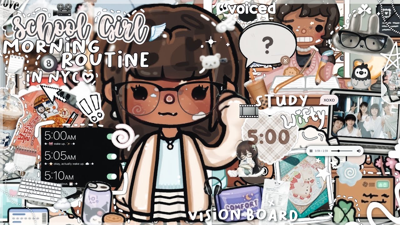 🎧 Школьная рутина в Нью-Йорке 🗽🎱🪽 ||озвучено🎙||Ролевая игра Toca Boca Life World 🥯💗🍙 ୭. ᐟ