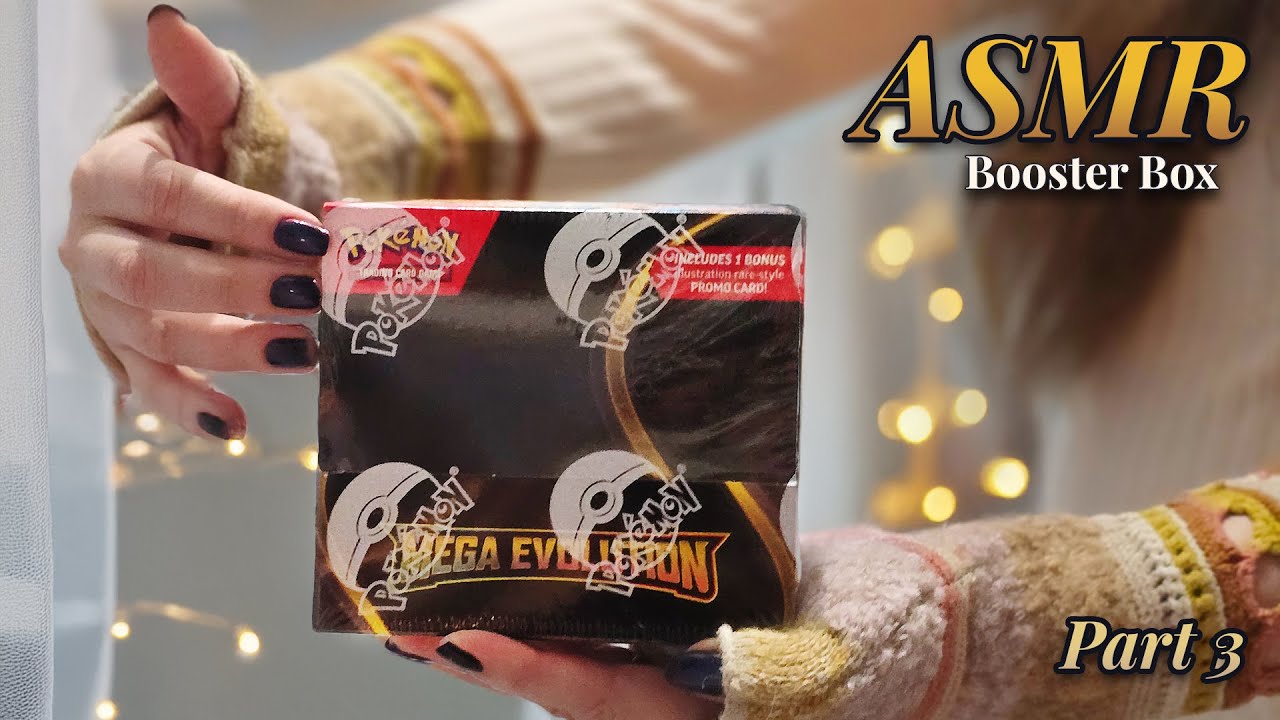 [ASMR] Mega Evolution 📣 Booster Box PT3 ✦ Whispered Pokémon Card Opening, Tapping, & Mouth Sounds
