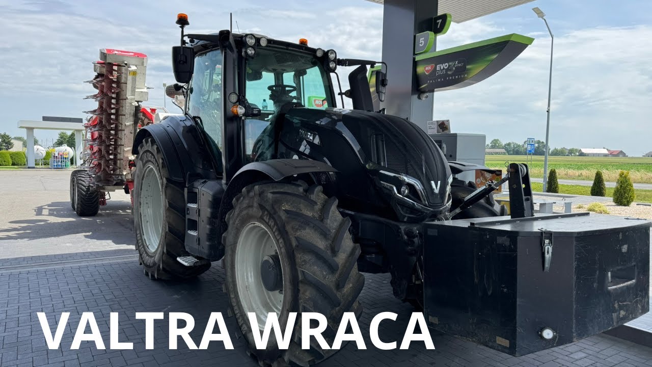 Valtra wraca - jadę ciągnikiem przez pół Polski. Koszenie traw z Lamborghini i Samasz