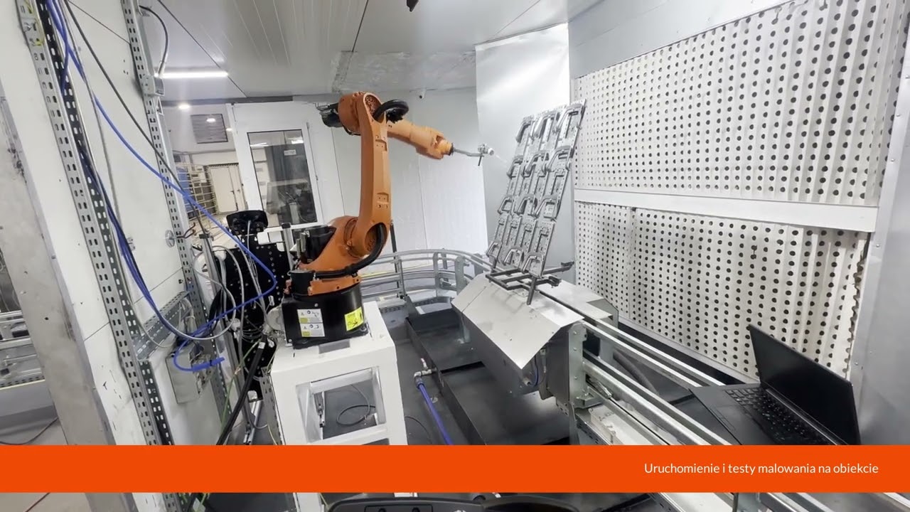 Paletyzacja, depaletyzacja i malowanie robotem Kuka