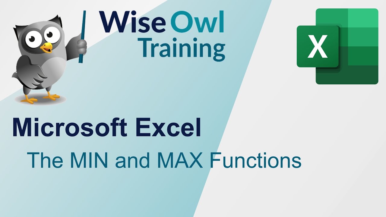 Excel - The MIN and MAX Functions