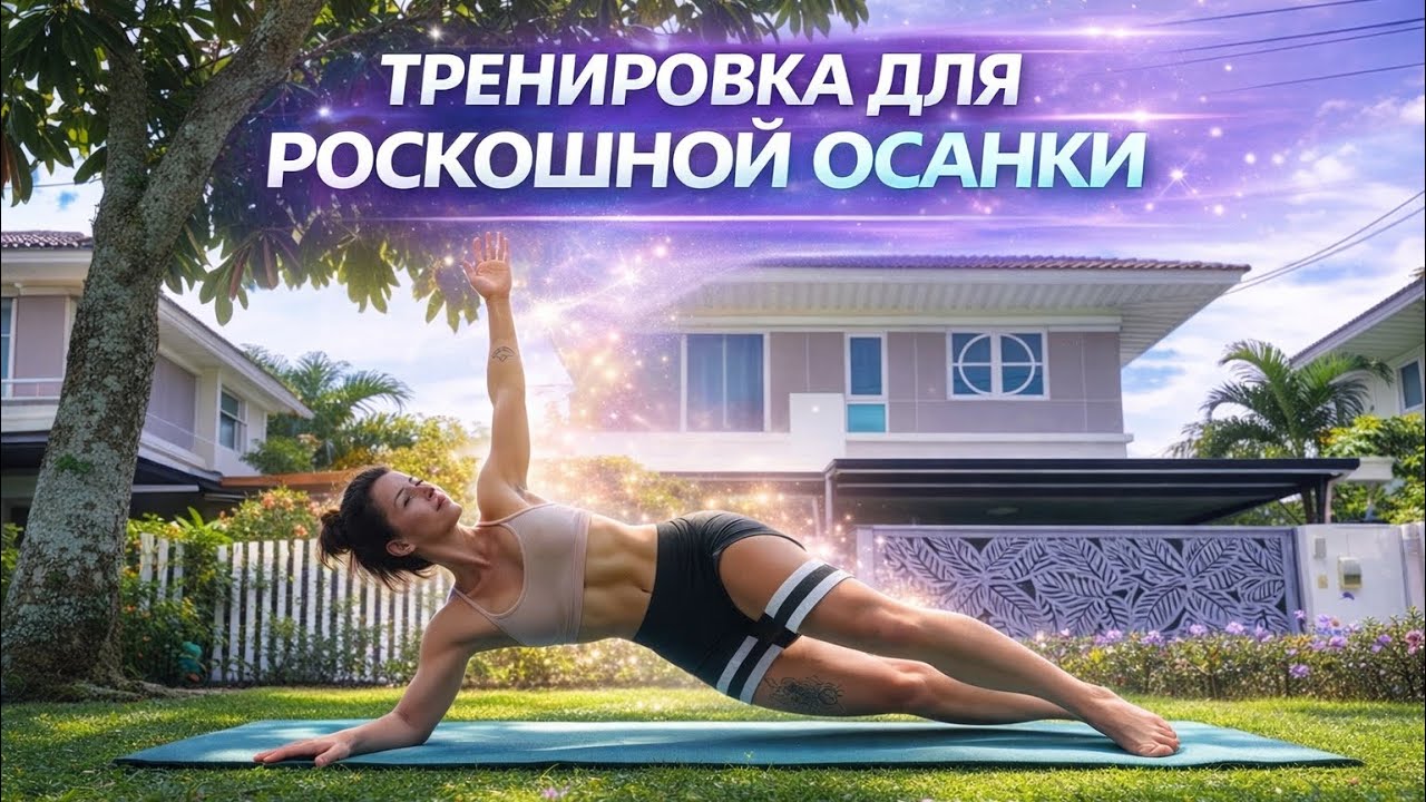 Тренировка для роскошной ОСАНКИ. Сила, гибкость, растяжка, рельеф.