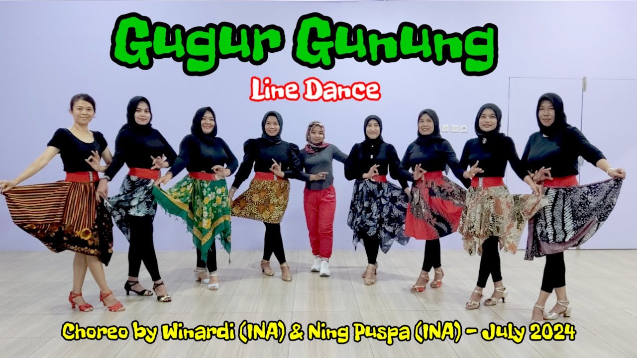 Gugur Gunung Line Dance - Choreo Winardi & Ning Puspa - by Melody Line Dance Gombong