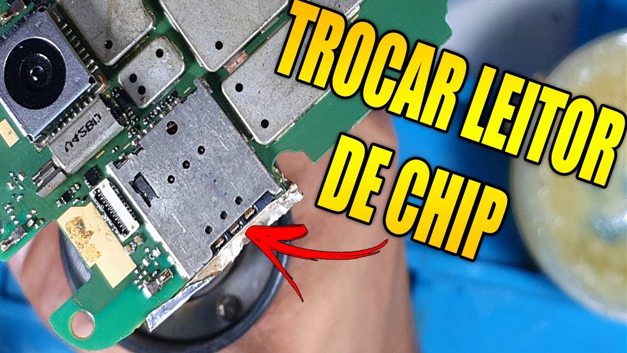 Como Trocar Slot de Chip de Celular Soldado na Placa (Fácil Para Iniciantes Em Conserto de Celular)