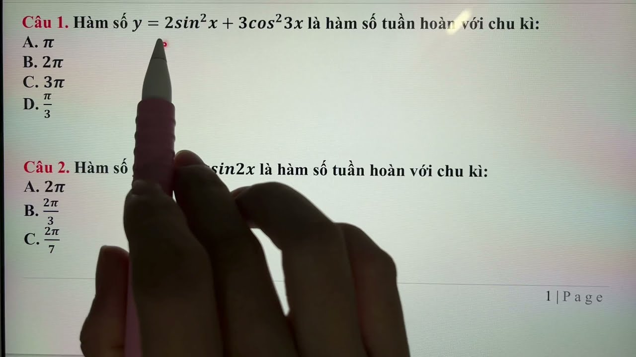 Toán 11.CĐ1. T13: Tìm Chu Kì của HSLG bằng CASIO