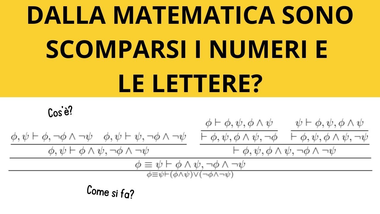 Sono scomparse le lettere e i numeri dalla matematica? | Il calcolo dei sequenti | Esercizio svolto