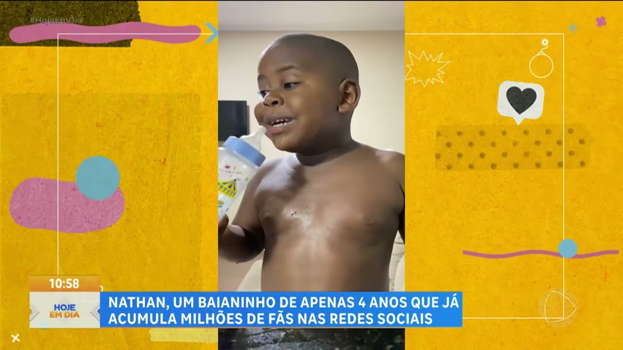 'Bombou nas redes': Aos 4 anos, Nathan conquista milhões de fãs com sua espontaneidade