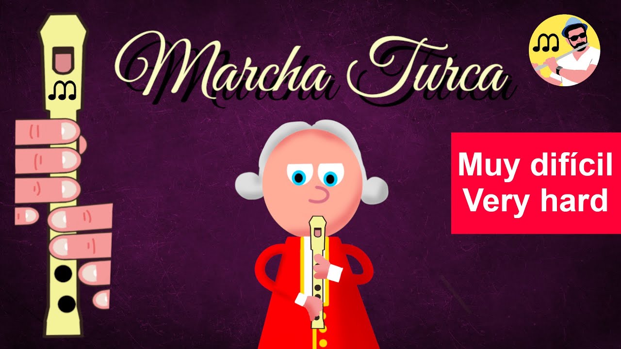 Alla turca Mozart para flauta dulce. Recorder flute.