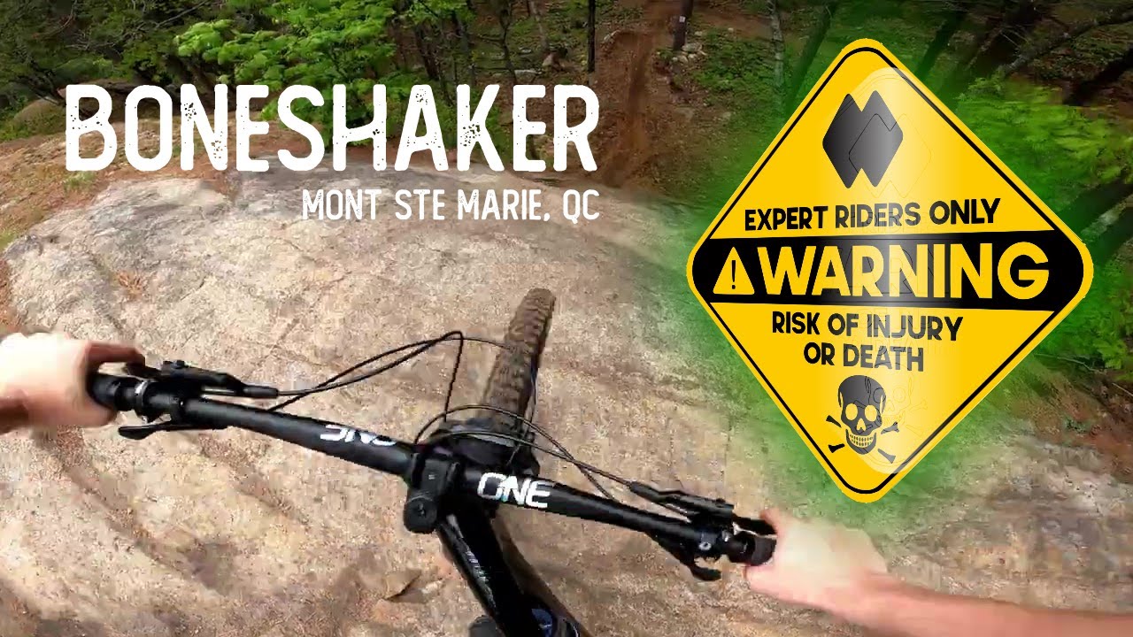 This trail is CRAZY! - Boneshaker - Mont Ste Marie - Velo MSM #mtb #dog #downhill #gopro