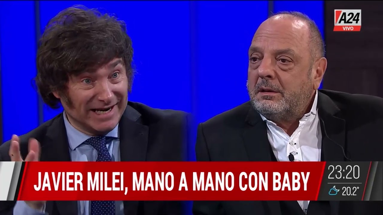 🔴  Javier Milei mano a mano con Baby Etchecopar: 