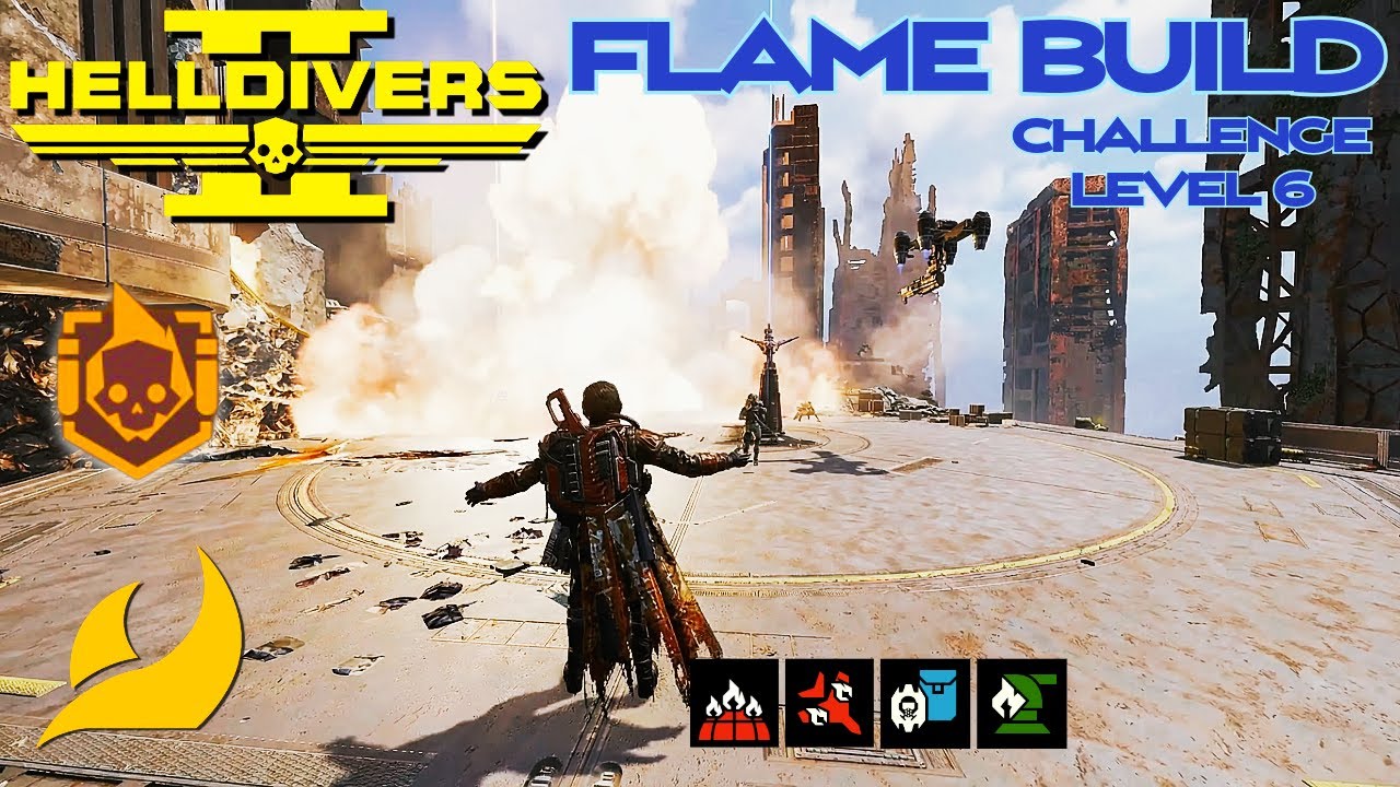Helldivers 2 Terminids Flame Build Challenge Lvl 6