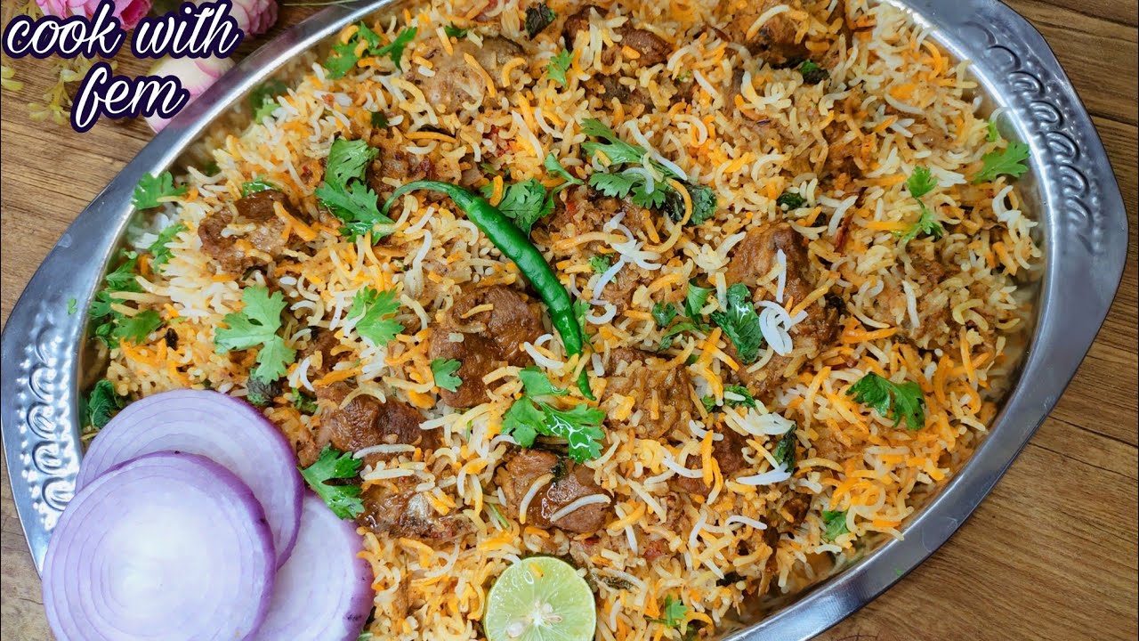 Muslim Style Mutton Dum Biryani Ki Sab Se Best Recipe Homemade Biryani Masala Ke Sath - मटन बिरयानी