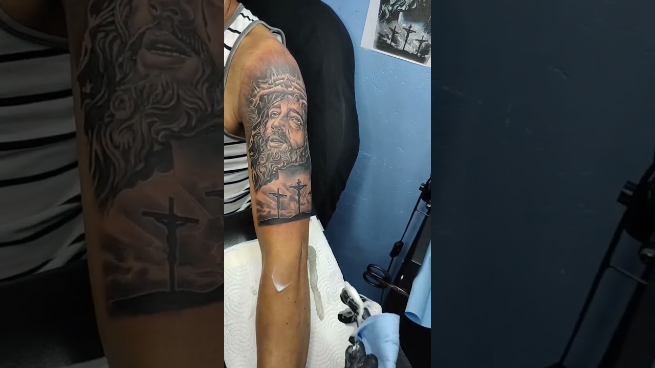 Jesus Crucified tattoo #jesus #jesuschrist #jesustattoo #shorts #art #tattoo #art #ink #inked