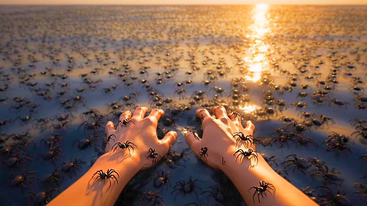 OH MY GOD 🤢 Ew Creepy Spiders Flood the Ocean | Realistic AI ASMR POV