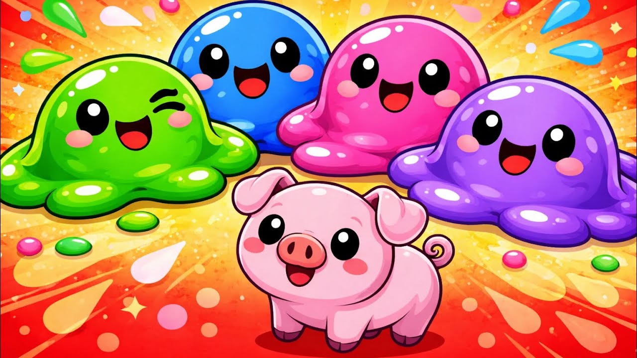 Slimes Dança | Alegria e Felicidade | Músicas Infantis | Música Dos Slimes - Fita Curiosa Kids Songs