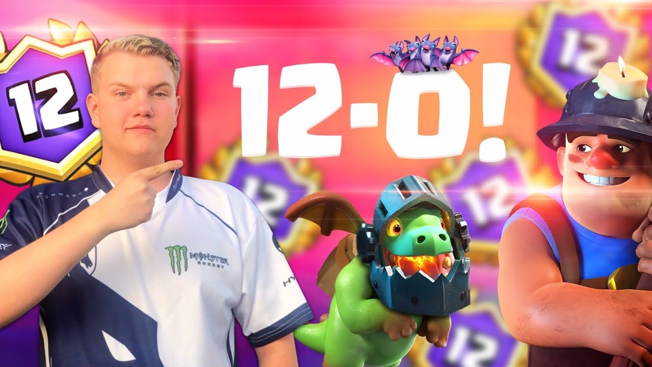 12-0! NEW Miner Poison Control Deck LIVE Grand Challenge Gameplay - Clash Royale