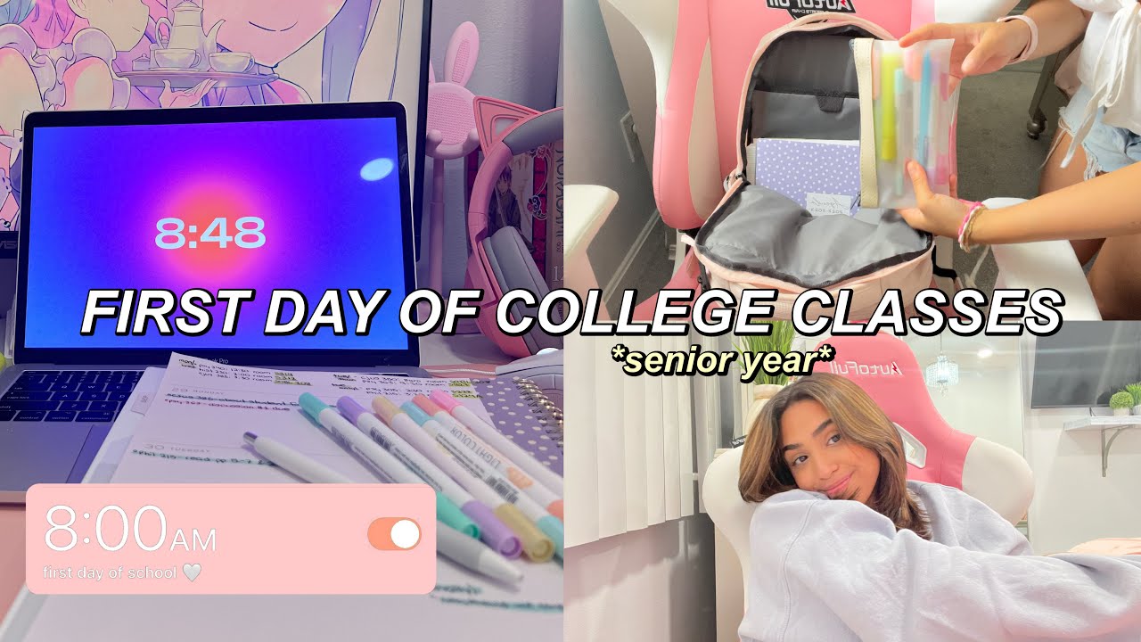 college vlog: first day of fall semester, taking 7 classes, super stressful schedule, etc.