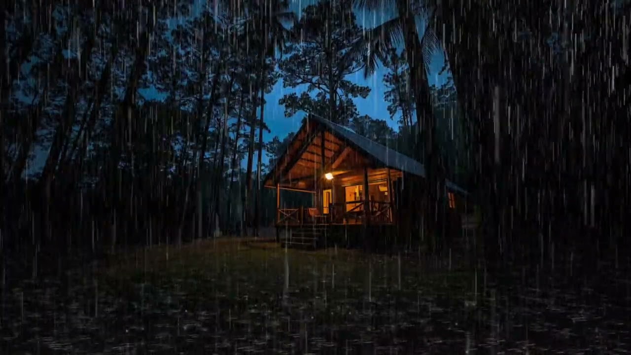  5 Hours Relaxing Rain Sounds for Deep Sleep 🌧️ | Heavy Rain at Night for Insomnia, Study & Stress 