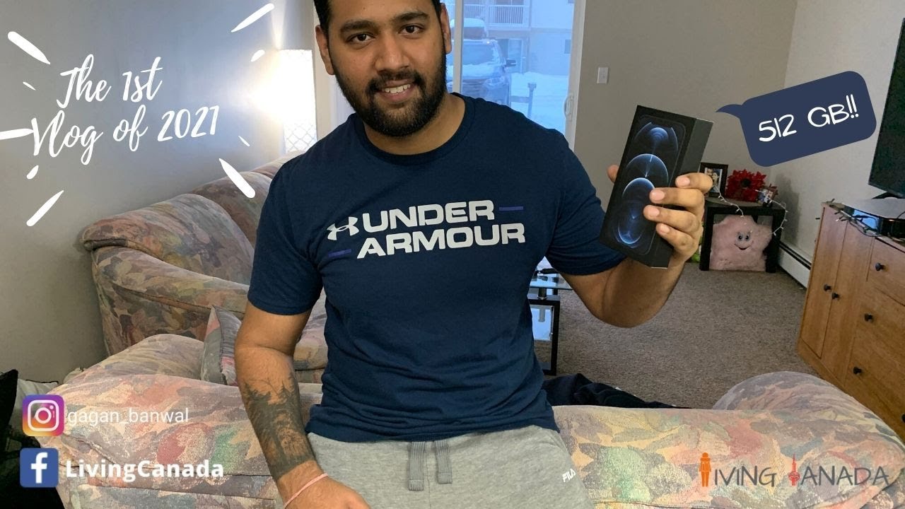 Unboxing iPhone 12 Pro Max and accessories on new year's day | 2021 | Living Canada vlog