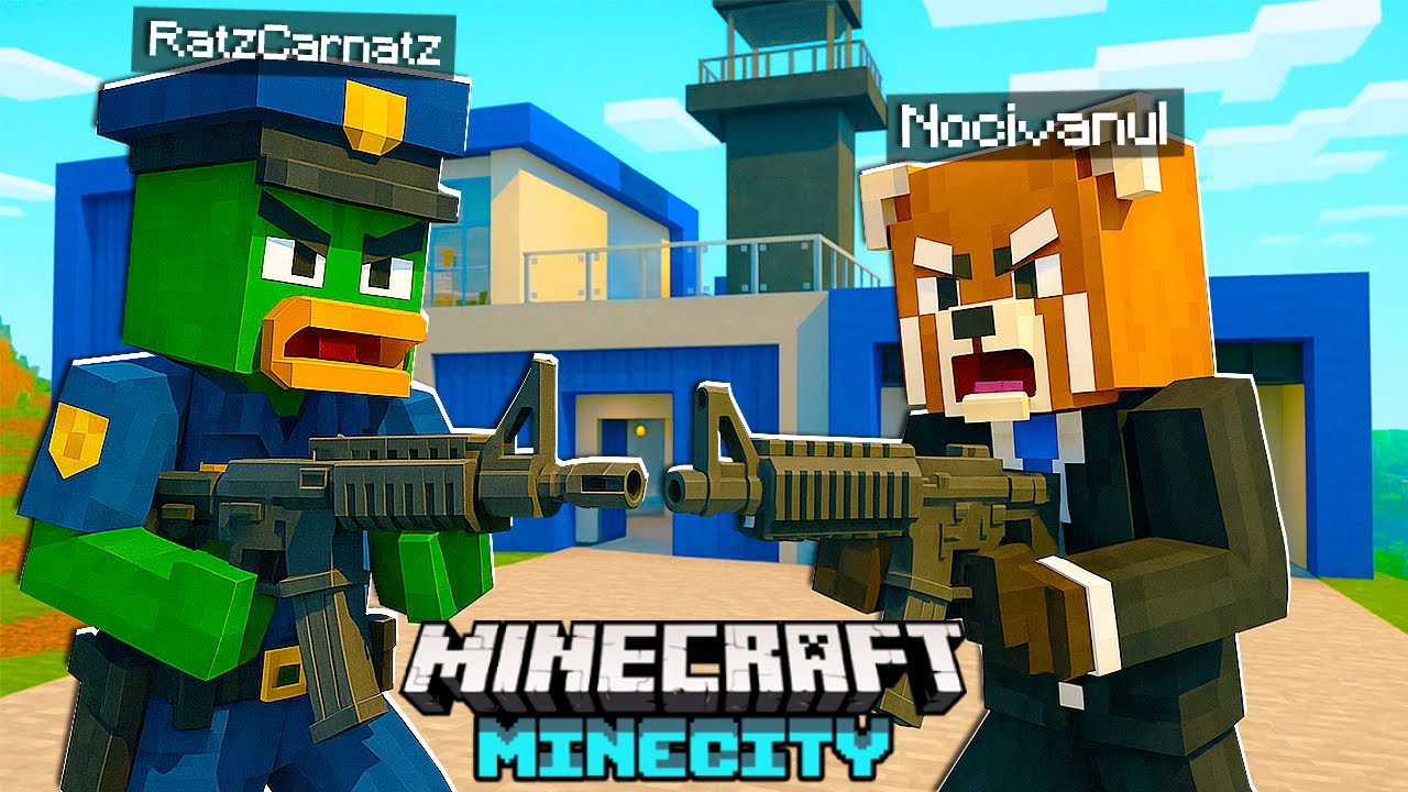 RAZBOI Politia Minecity VS Nocivanu! I-AM DISTRUS