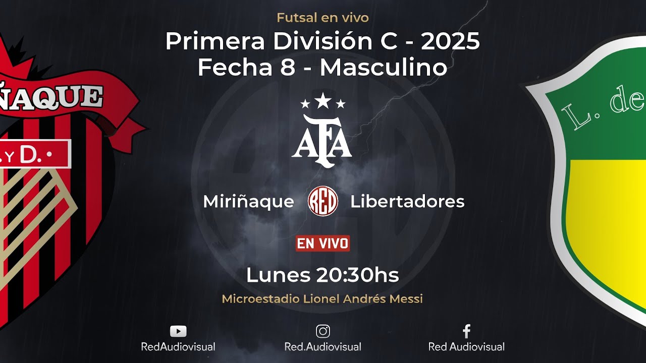 🔴 Miriñaque vs Libertadores - Fecha 8 - Primera División C - Futsal AFA 2025 - Masculino
