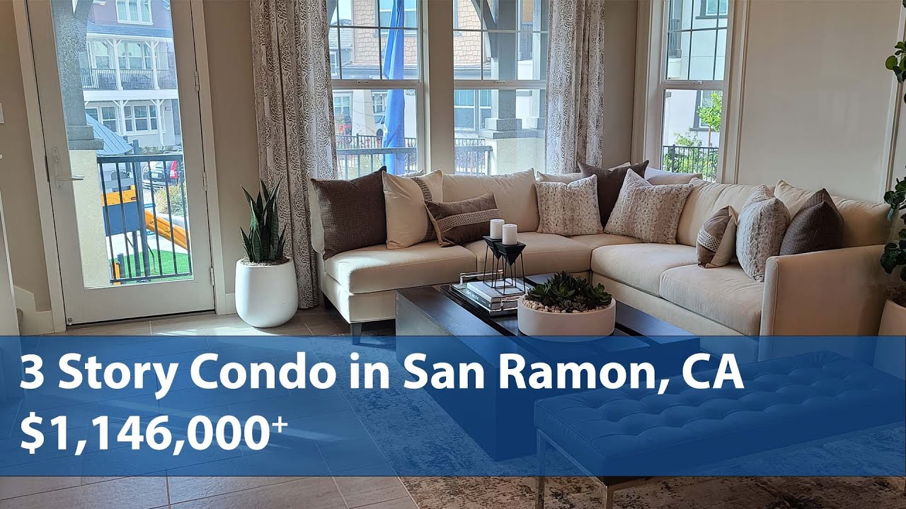 3 Story Condo in San Ramon, California | $1,146,000+ | 1,822+ Sq Ft | 3 Bd | 3.5 Ba