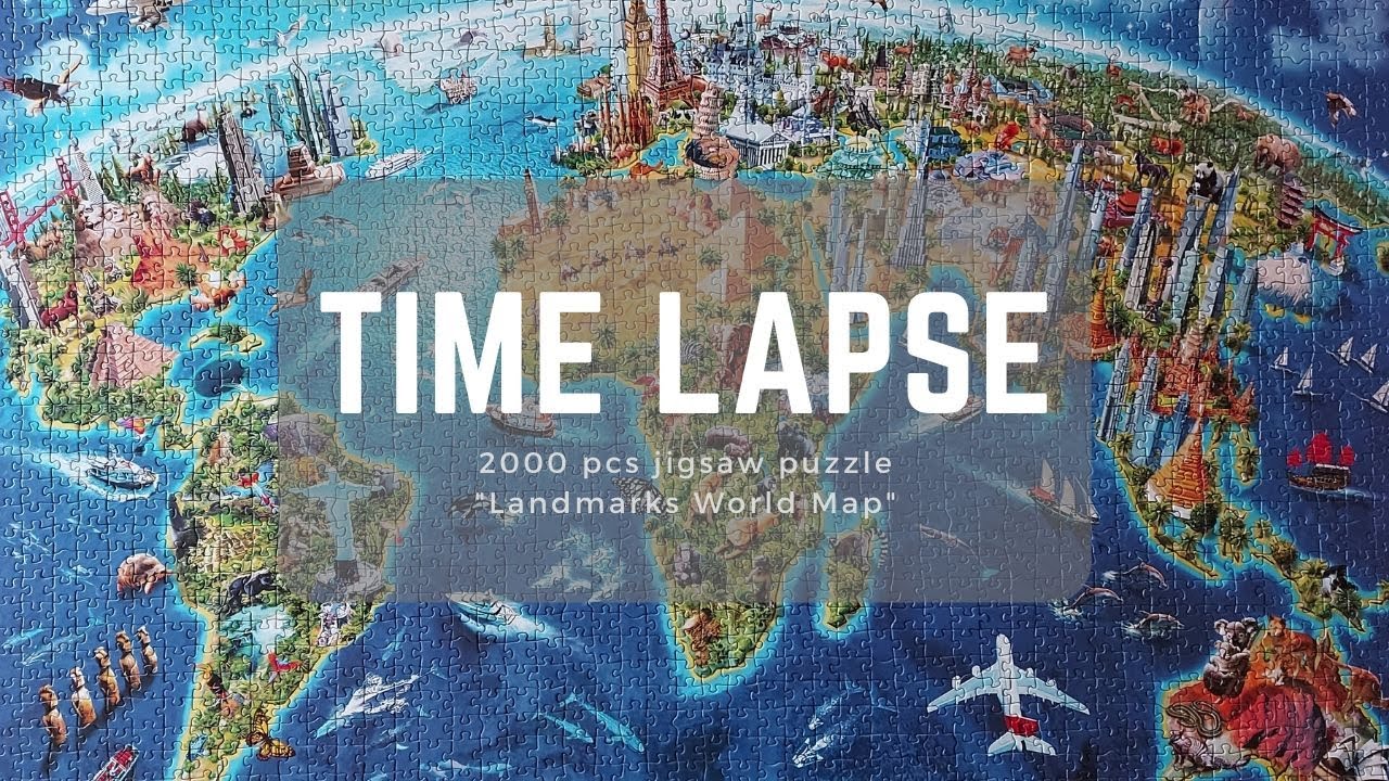 TIME LAPSE - 2000 pieces jigsaw puzzle - World Landsmarks Globe