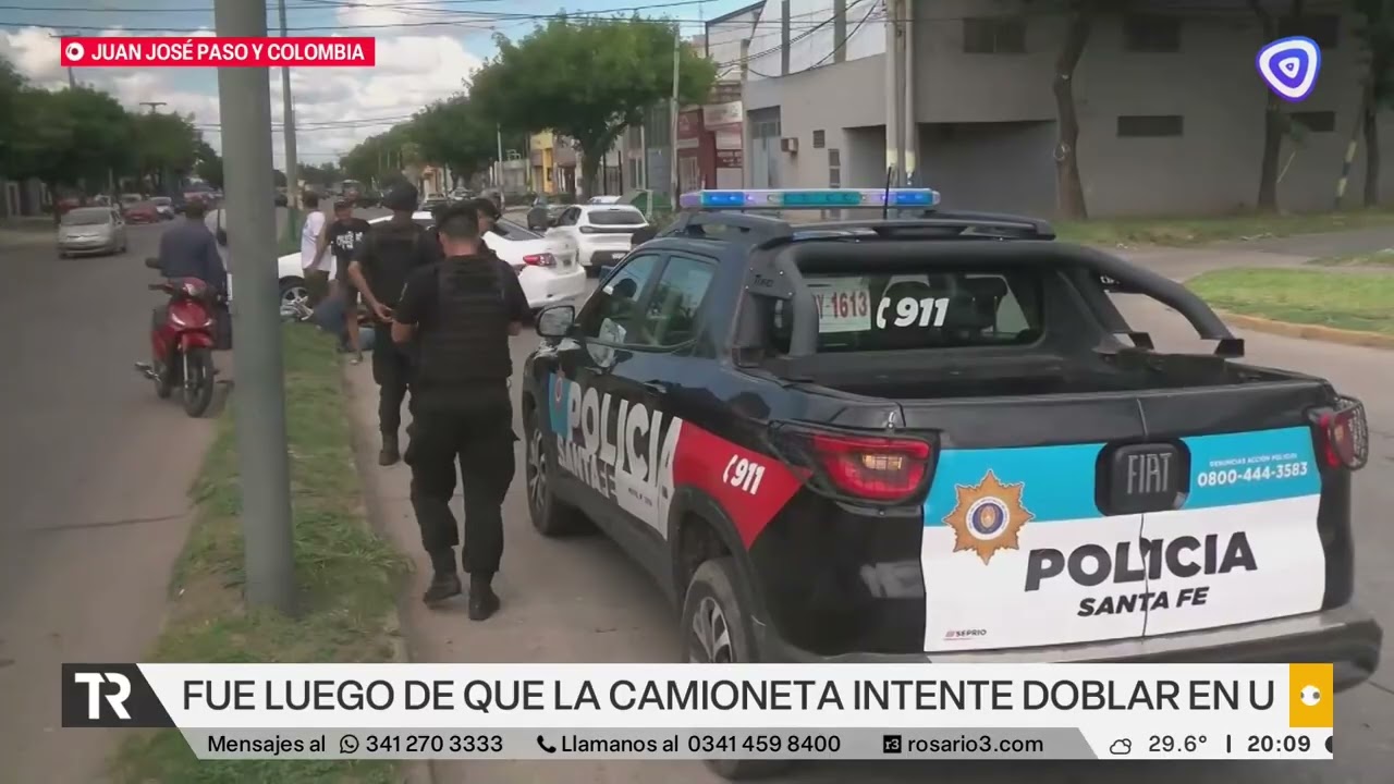 Un motociclista resultó herido tras chocar contra una camioneta
