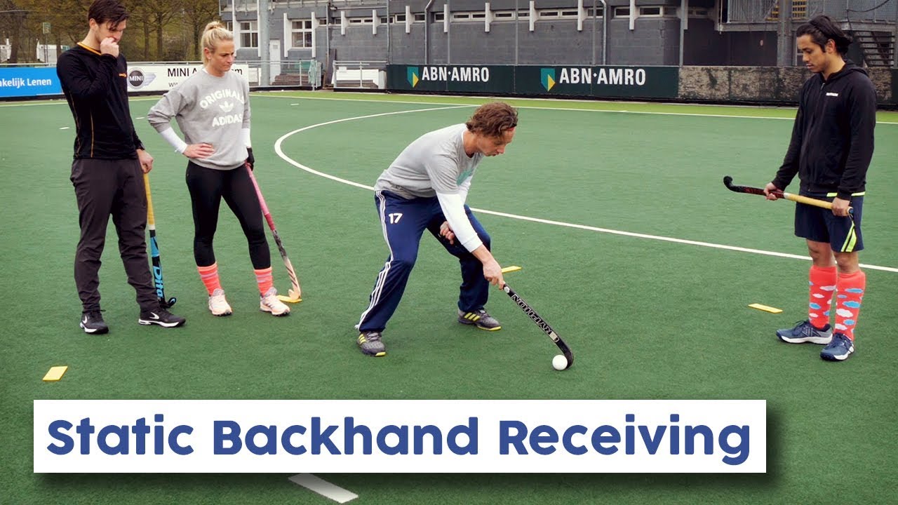 Static Backhand Receiving / Reverse Stick trapping | Hockey Heroes TV