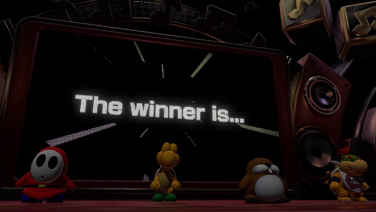 Super Mario Party - All character losing animations in Sound Stage