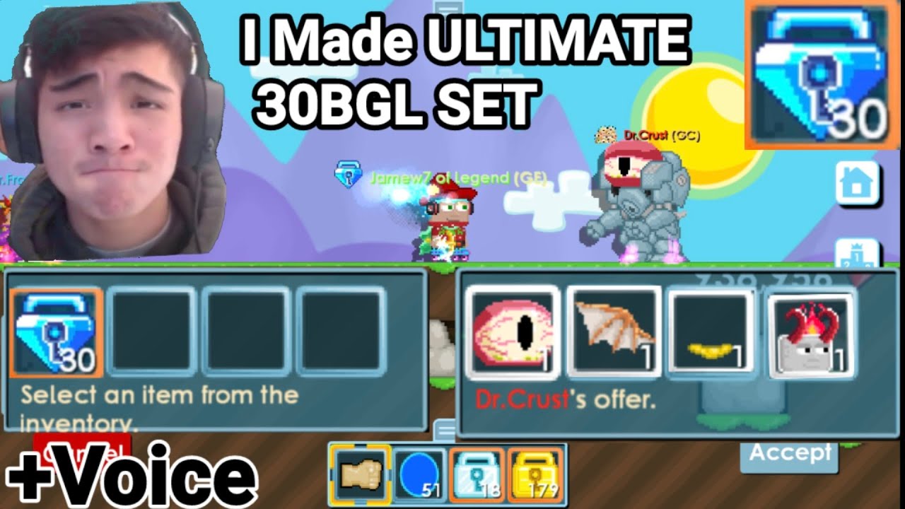 I Made ULTIMATE 30BGL Set In Growtopia! (Voice) + Gone Wrong! OMG!! - Growtopia