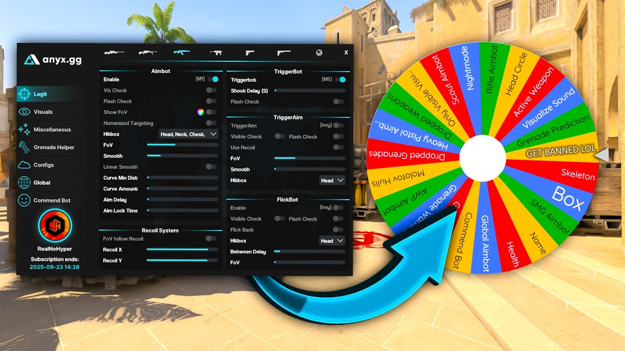 CS2 Legit Cheating, But a Wheel Chooses My Cheats