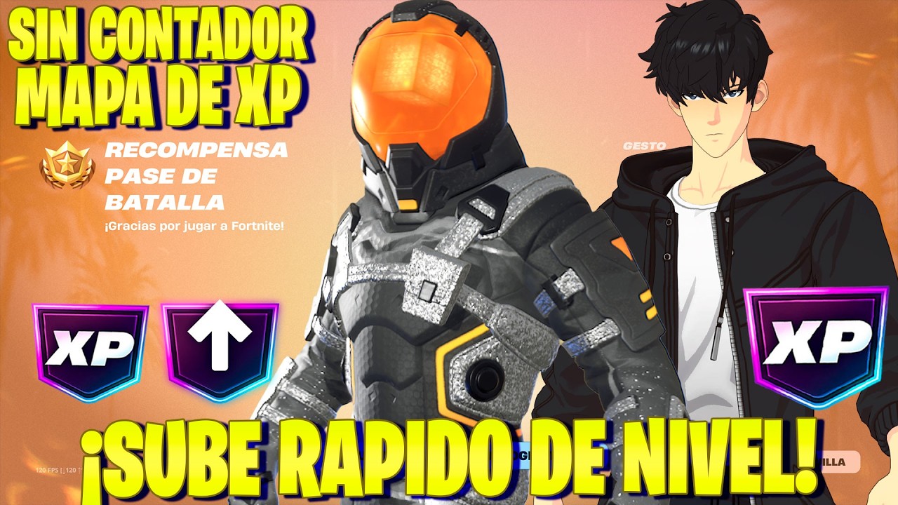 SUBE RAPIDO DE NIVEL EN FORTNITE MAPA DE XP SIN CONTADOR FORTNITE CAPITULO 7 PASE DE BATALLA