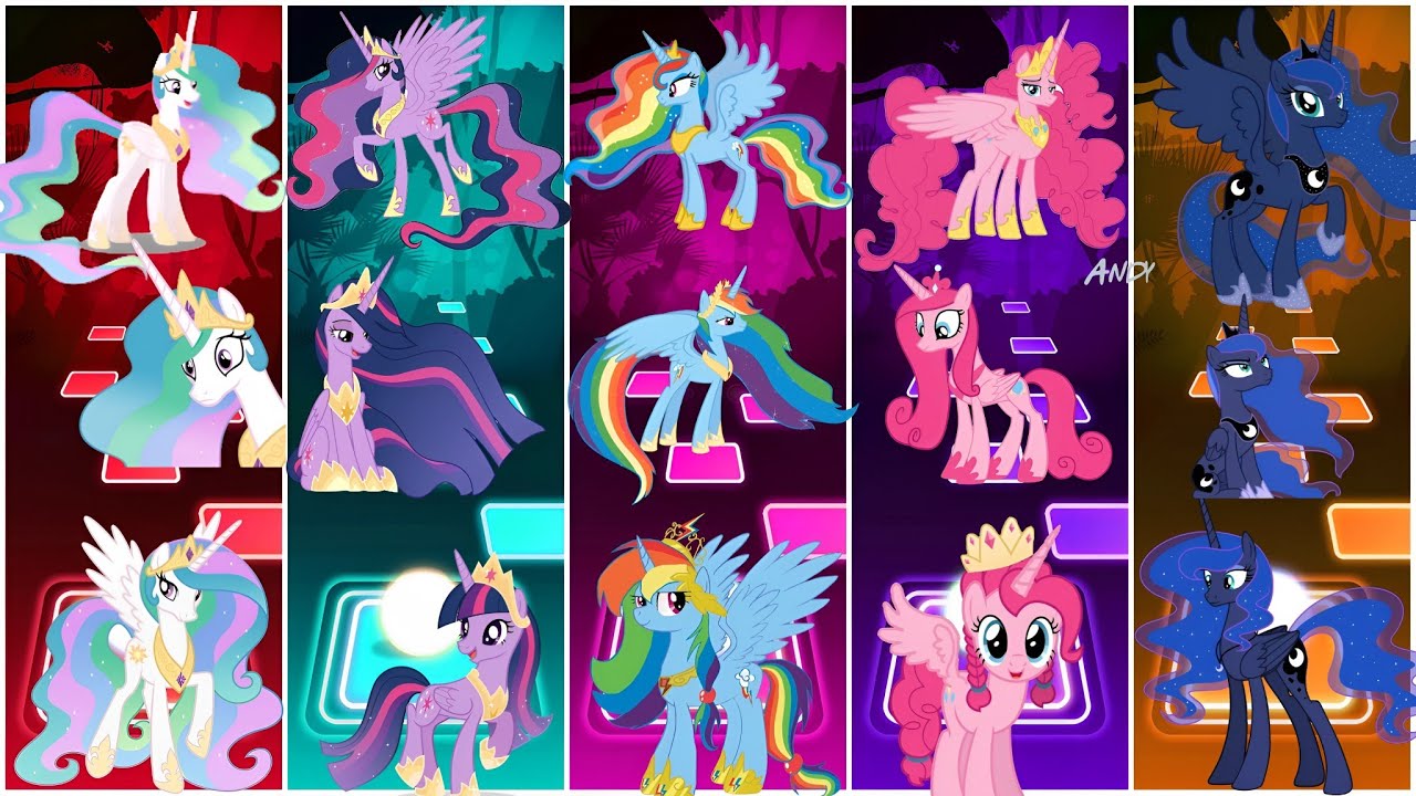 Princess Celesita - Twilight Sparkle - Rainbow Dash - Pinkie Pie - Luna Song Tileshopedmrush