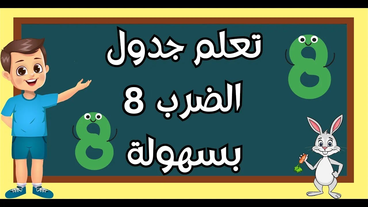 طرق سهلة لحفظ جدول الضرب 8 - تعليم جدول الضرب 8 للأطفال
