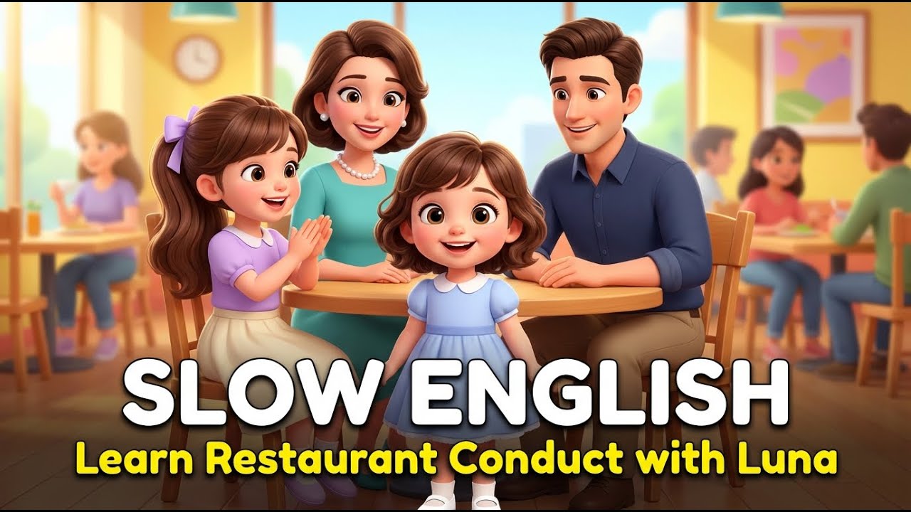Learn Restaurant Conduct with Luna | Slow English Conversation for Beginners (A2 Level)