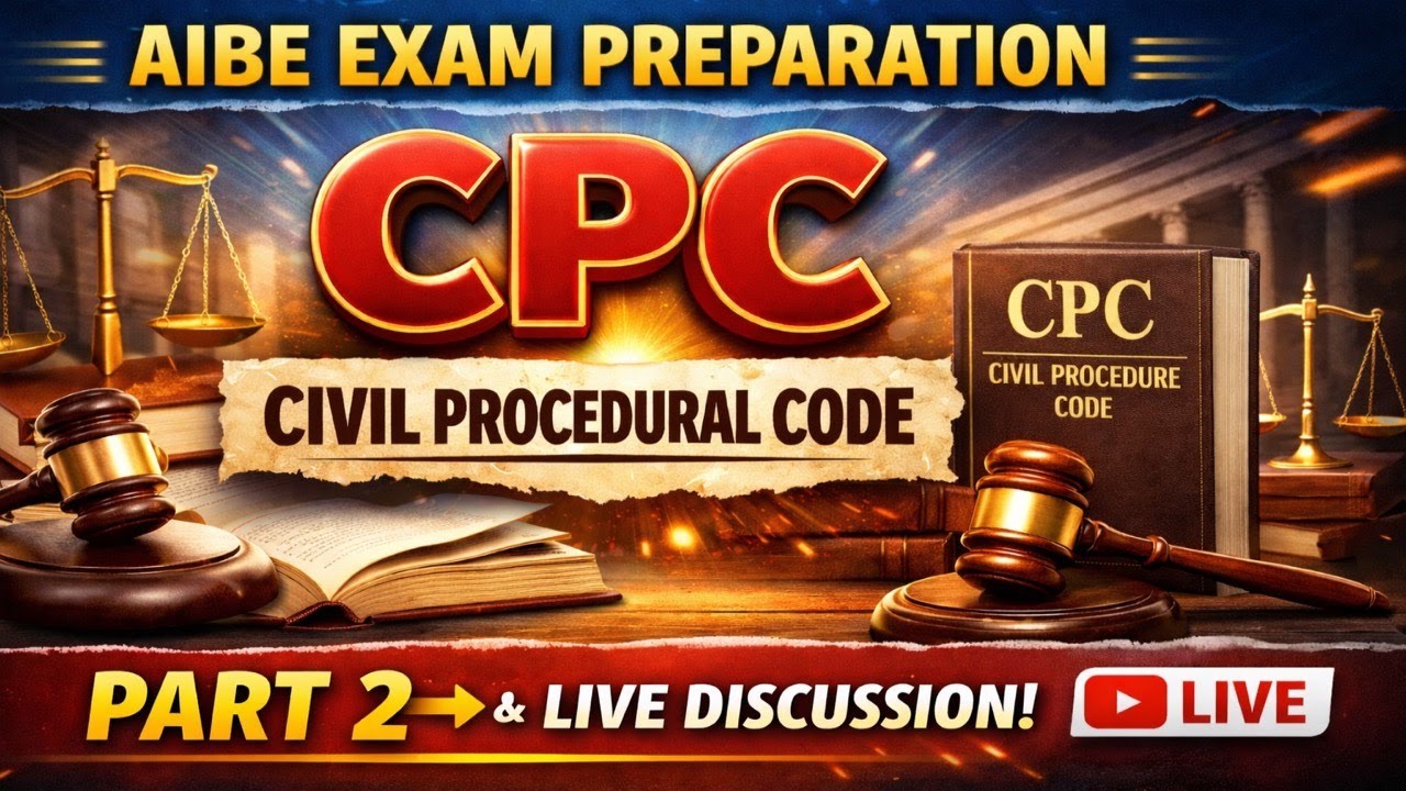 AIBE Exam Preparation LIVE 🔴 | CPC (Civil Procedural Code ) Class 2 | Go Legal
