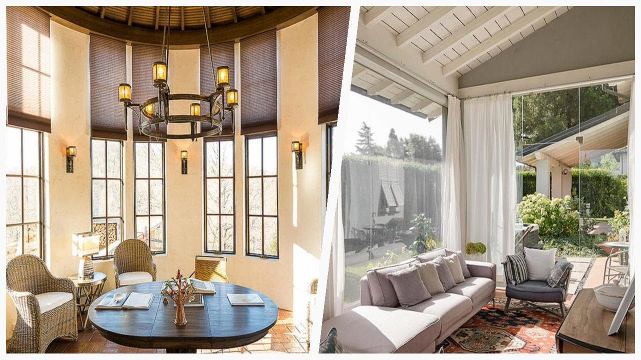 75 Brown Red Floor Sunroom Design Ideas You'll Love ⭐️
