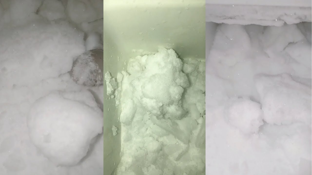 DEEP FREEZER FROST ICE EATING ASMR | BIG FROSTY CRUNCHY AND SOFT BITES #64