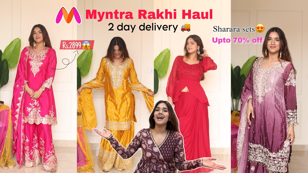 Last minute Rakhi Outfits from MYNTRA | Best Rakhi outfits under 3k😍 | Rakhi Outfits Haul✨