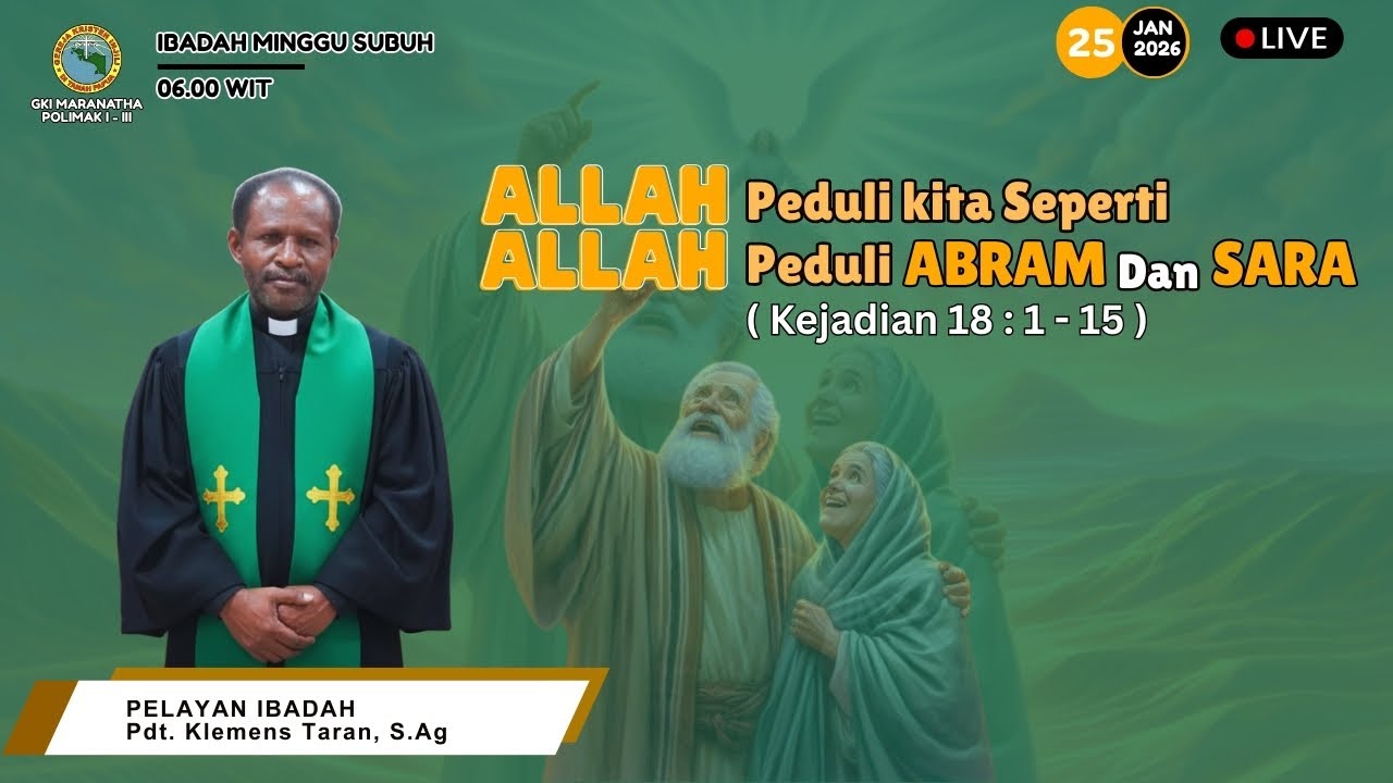 LIVE STREAMING IBADAH MINGGU SUBUH | TANGGAL 25 JANUARI 2026 | JAM 06.00 WP (Waktu Papua)