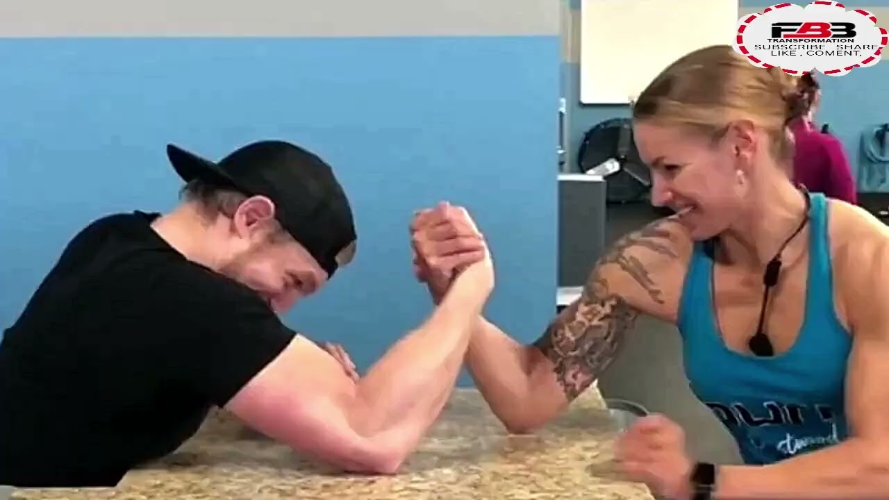 She vs Him in MixWrestling | Muscular Girl vs Man Strength Battle 2025
